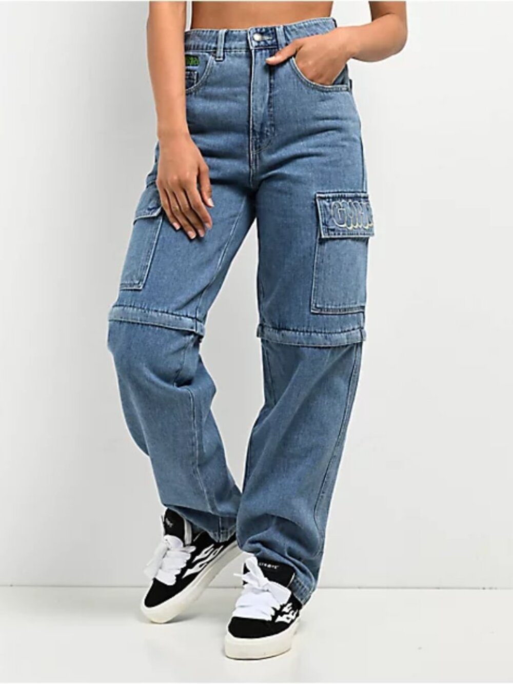 Empyre Tori Shindig Blue Zip Off Cargo Jeans